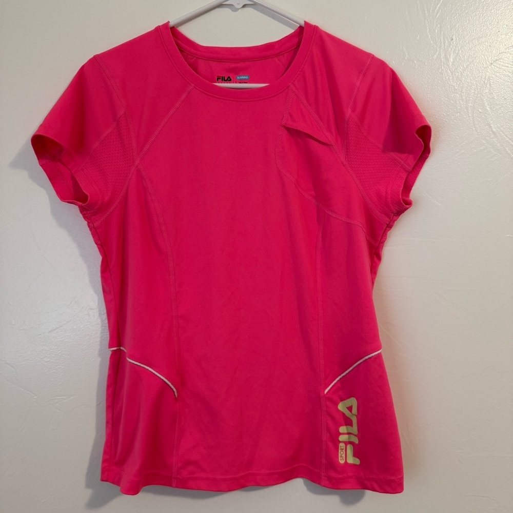 Women’s Fila Sport Hot Pink Short Sleeve Running Shirt Large